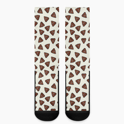 Happy Poop Pattern Print Crew Socks