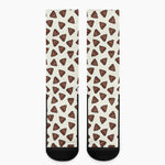 Happy Poop Pattern Print Crew Socks