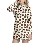 Happy Poop Pattern Print Hoodie Dress