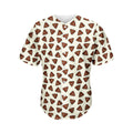 Happy Poop Pattern Print Men's Baseball Jersey