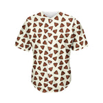 Happy Poop Pattern Print Men's Baseball Jersey