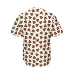 Happy Poop Pattern Print Men's Baseball Jersey