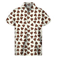 Happy Poop Pattern Print Men's Short Sleeve Shirt