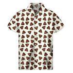 Happy Poop Pattern Print Men's Short Sleeve Shirt