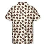Happy Poop Pattern Print Men's Short Sleeve Shirt