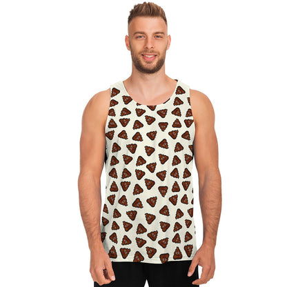 Happy Poop Pattern Print Men's Tank Top