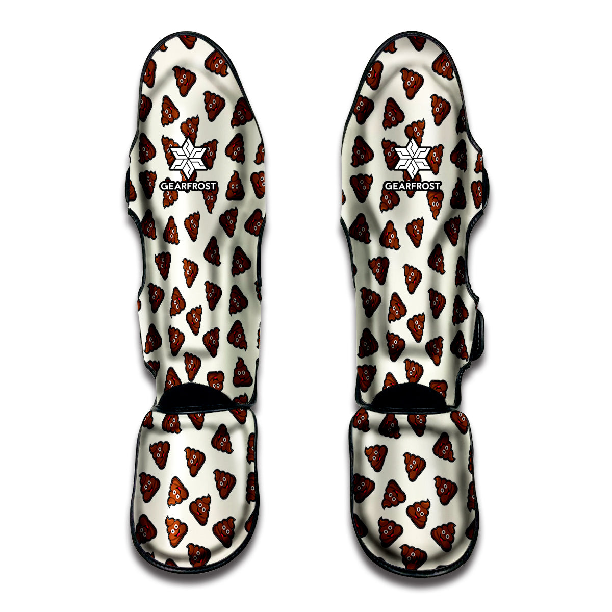 Happy Poop Pattern Print Muay Thai Shin Guard