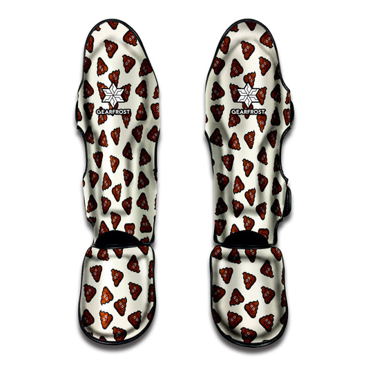 Happy Poop Pattern Print Muay Thai Shin Guard