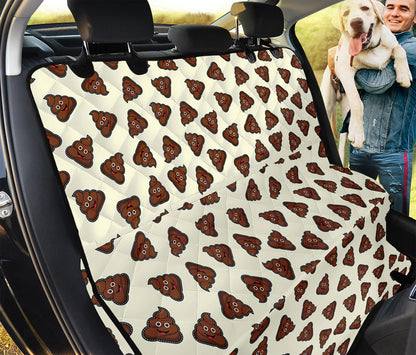 Happy Poop Pattern Print Pet Car Back Seat Cover
