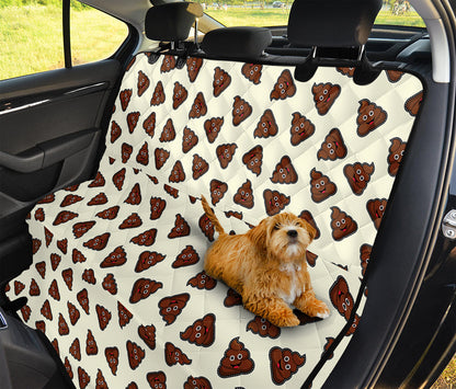 Happy Poop Pattern Print Pet Car Back Seat Cover