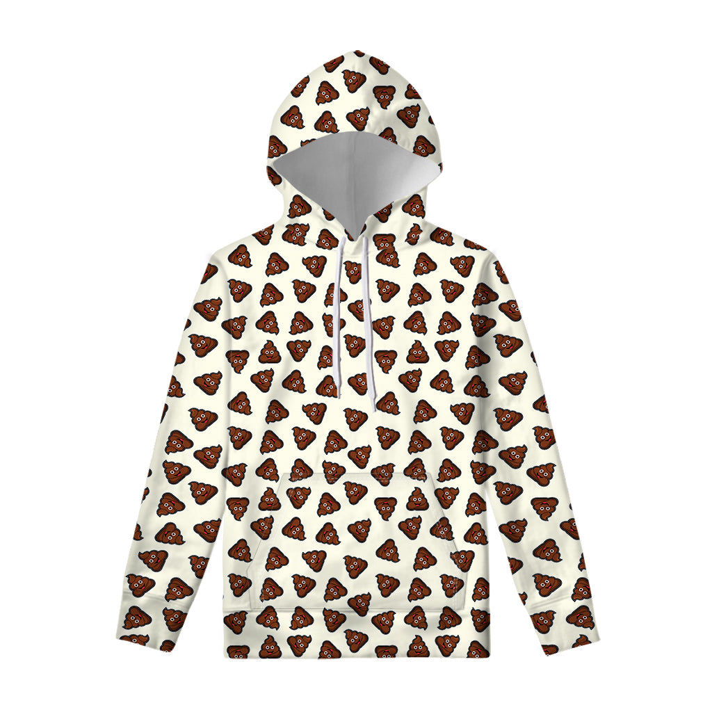 Happy Poop Pattern Print Pullover Hoodie