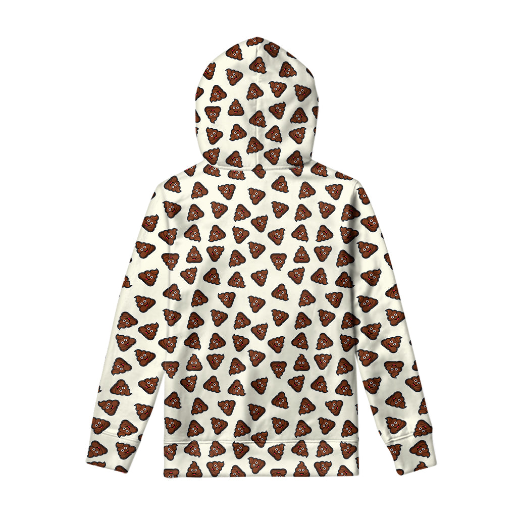 Happy Poop Pattern Print Pullover Hoodie