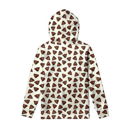 Happy Poop Pattern Print Pullover Hoodie