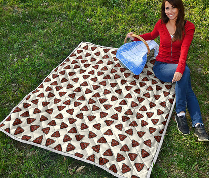 Happy Poop Pattern Print Quilt
