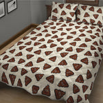 Happy Poop Pattern Print Quilt Bed Set