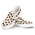 Happy Poop Pattern Print White Slip On Sneakers