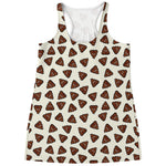 Happy Poop Pattern Print Women's Racerback Tank Top