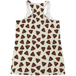 Happy Poop Pattern Print Women's Racerback Tank Top