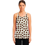 Happy Poop Pattern Print Women's Racerback Tank Top