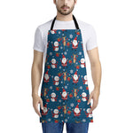 Happy Santa Claus Pattern Print Apron