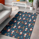 Happy Santa Claus Pattern Print Area Rug