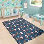 Happy Santa Claus Pattern Print Area Rug