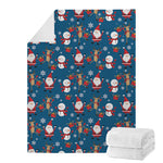 Happy Santa Claus Pattern Print Blanket