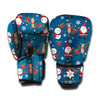 Happy Santa Claus Pattern Print Boxing Gloves
