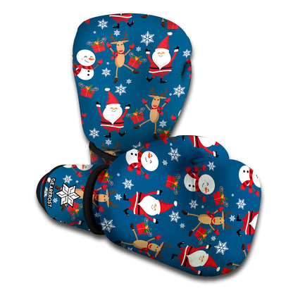Happy Santa Claus Pattern Print Boxing Gloves