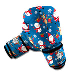 Happy Santa Claus Pattern Print Boxing Gloves