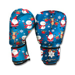 Happy Santa Claus Pattern Print Boxing Gloves