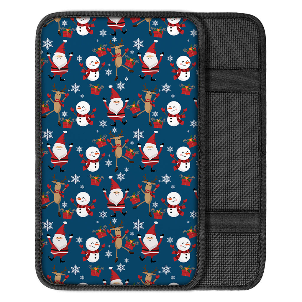 Happy Santa Claus Pattern Print Car Center Console Cover