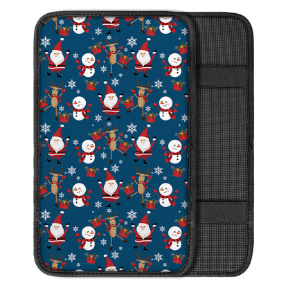 Happy Santa Claus Pattern Print Car Center Console Cover
