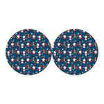 Happy Santa Claus Pattern Print Car Coasters