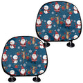 Happy Santa Claus Pattern Print Car Headrest Covers