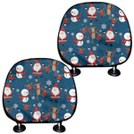 Happy Santa Claus Pattern Print Car Headrest Covers