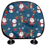 Happy Santa Claus Pattern Print Car Headrest Covers