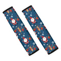 Happy Santa Claus Pattern Print Car Seat Belt Covers