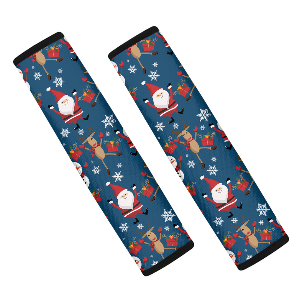 Happy Santa Claus Pattern Print Car Seat Belt Covers