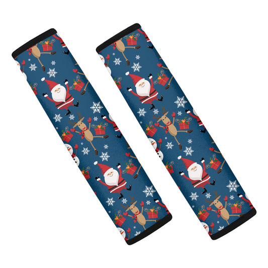 Happy Santa Claus Pattern Print Car Seat Belt Covers