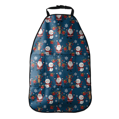 Happy Santa Claus Pattern Print Car Seat Organizers