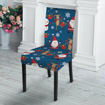 Happy Santa Claus Pattern Print Dining Chair Slipcover