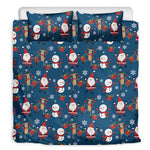 Happy Santa Claus Pattern Print Duvet Cover Bedding Set