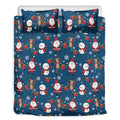 Happy Santa Claus Pattern Print Duvet Cover Bedding Set