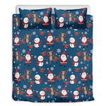 Happy Santa Claus Pattern Print Duvet Cover Bedding Set