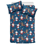 Happy Santa Claus Pattern Print Duvet Cover Bedding Set
