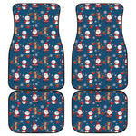 Happy Santa Claus Pattern Print Front and Back Car Floor Mats