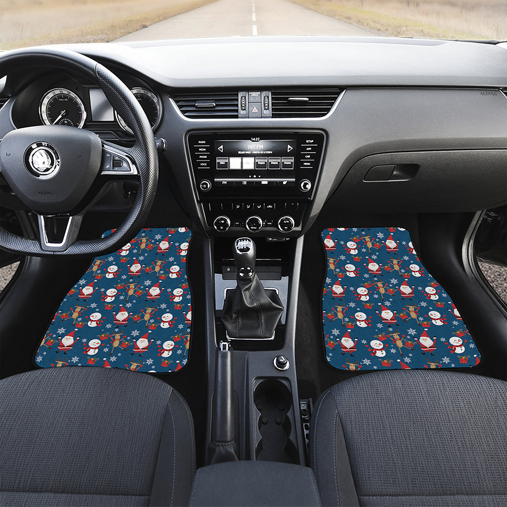 Happy Santa Claus Pattern Print Front Car Floor Mats