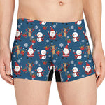 Happy Santa Claus Pattern Print Men's Boxer Briefs