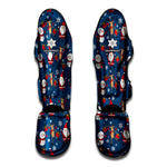 Happy Santa Claus Pattern Print Muay Thai Shin Guard